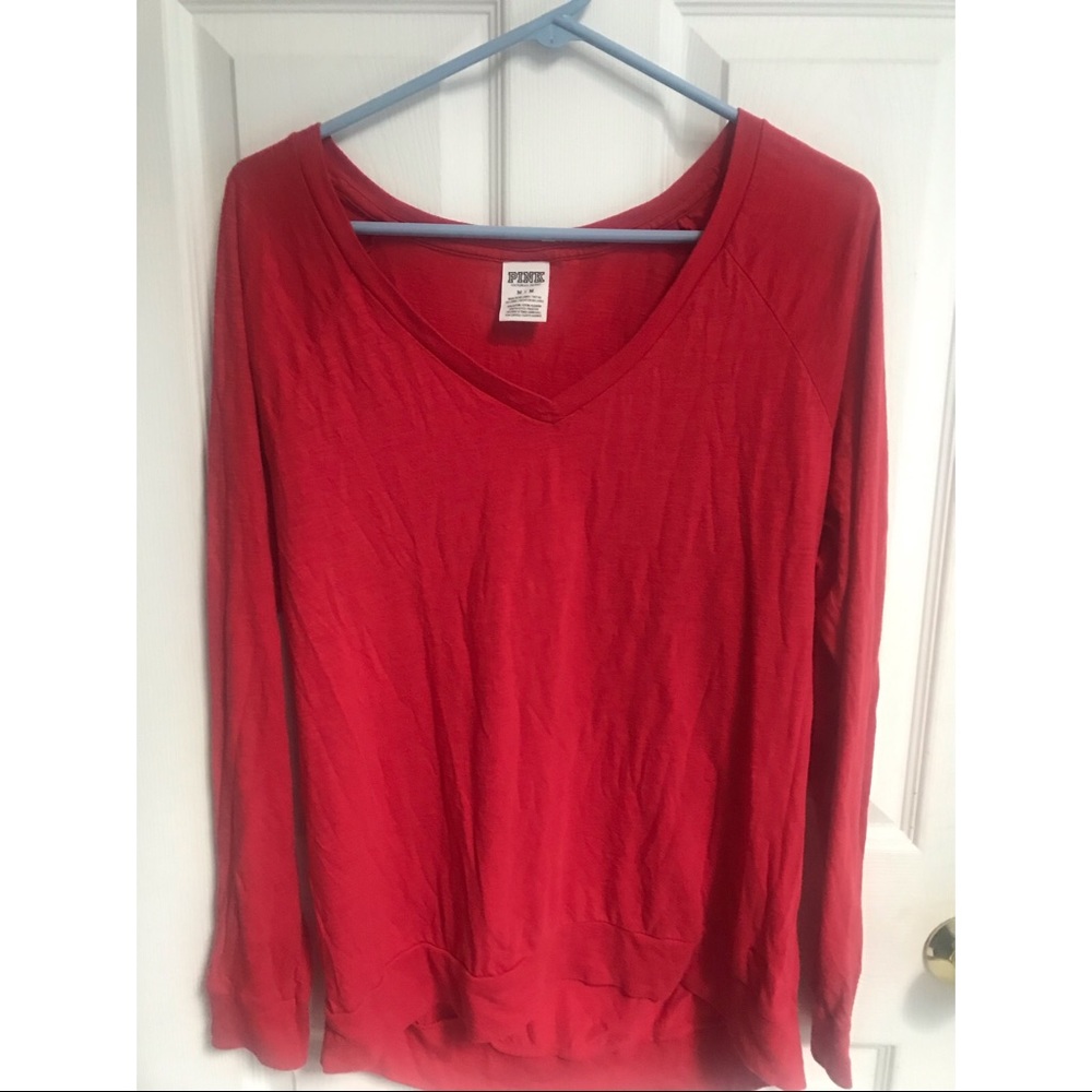 Red long sleeve sleep tshirt